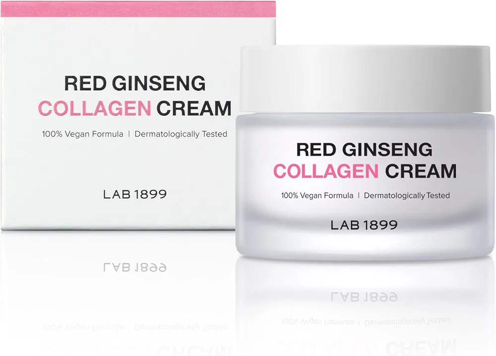 Donginbi LAB 1899 Red Ginseng Vegan Collagen Face Cream - Multi-Elasticity Facial Moisturizer for Improved Skin Density and Barrier with Antioxidant Ginsenosides Korean Skin Care 1.69 Fl Oz(50ml)