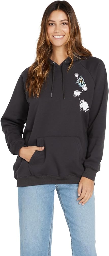 Volcom Women's Truly Stoked Ovesized Bf Hooded Fleece Sweatshirt