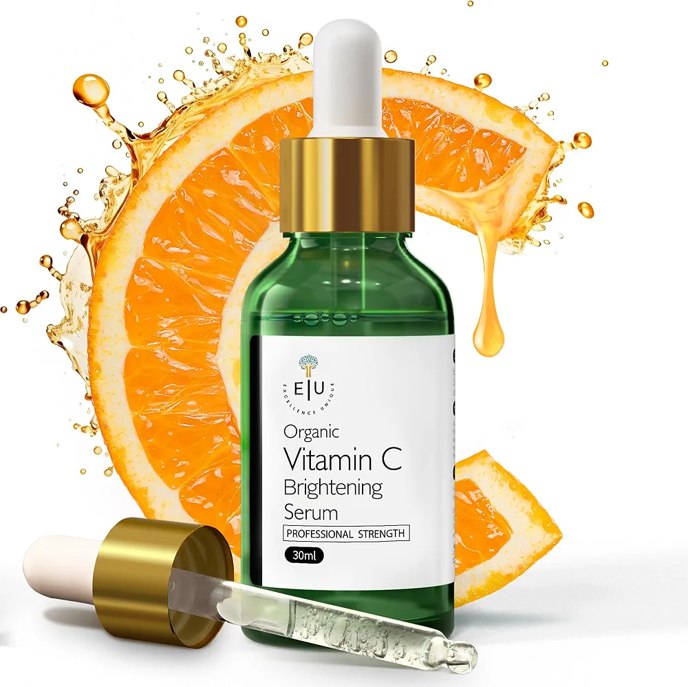 EU Pure Vitamin C Serum for Face - Vitamin C Serum - Anti-Aging Serum - Brighten, Firm, and Hydrate Your Skin with Our Vitamin C Face Serum - Professional Strength, Organic, and Daily Moisturizer