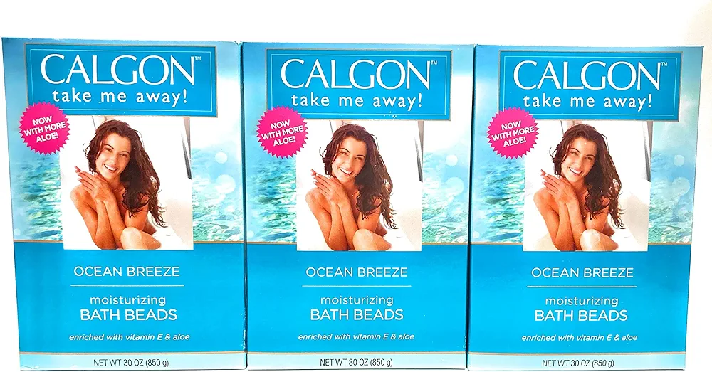 Calgon Ultra Moisturizing Bath Beads 30 Oz (Ocean Breeze, Pack of 3)