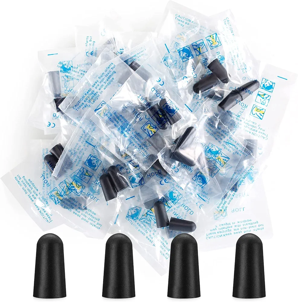 200 Pair Earplugs for Noise Cancelling Ultra Soft Foam Ear Plugs for Sleeping Noise Blocking Earplugs for Study Work Black Color