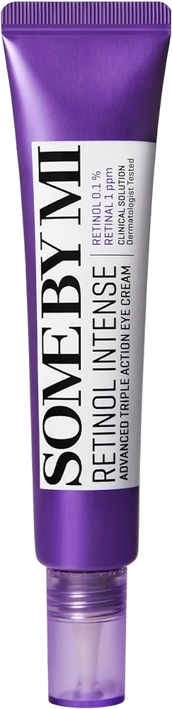 SOME BY MI Retinol Intense Advanced Triple Action Eye Cream - 1.01Oz, 30ml - Mild Overnight Korean Anti-Aging Eye Cream for Dark Circles and Fine Lines - Ideal for Retinol Beginners - Korean Skin Care