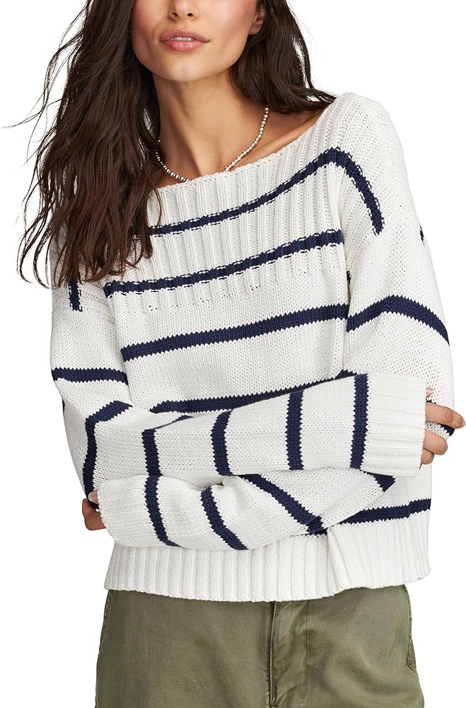 Lucky Brand Women's Striped Pullover Sweater