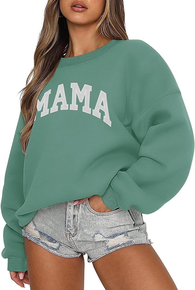 LOMON Crewneck Sweatshirt for Women Casual Oversized Pullover Hoodies Long Sleeve Fleece Tops Sweater