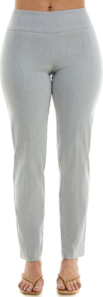 Zac & Rachel Women's Millennium Fabric - Slim Leg Pull-On Pant