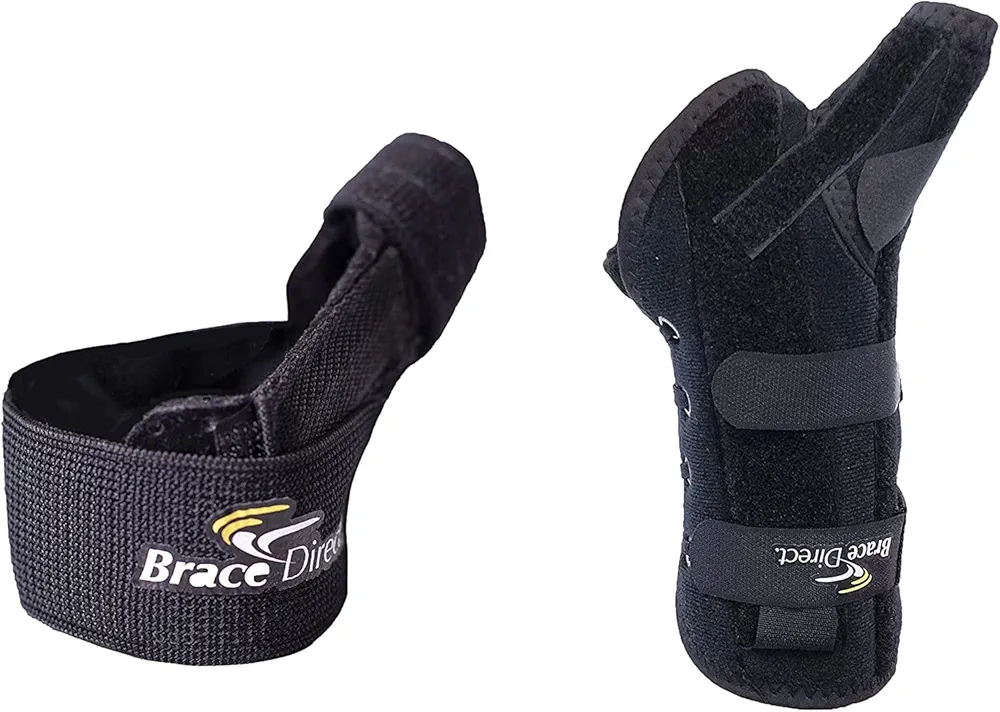 Brace Direct Mini Thumb Spica (Med) + Wrist & Thumb Splint (Left)- Stabilize CMC, MCP Joints, Carpal Tunnel, Sprains, & Trigger Thumb Pain