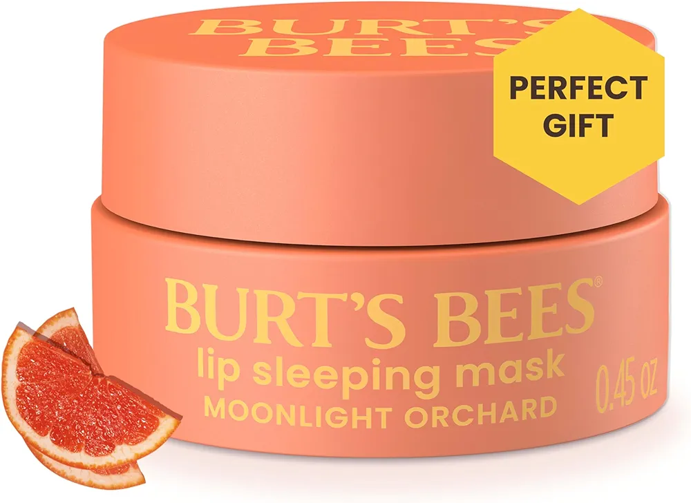 Burt’s Bees Moonlight Orchard Lip Sleeping Mask, With Hyaluronic Acid and Squalane Moisturizer To Instantly Hydrate Lips, Overnight Lip Mask, Lip Treatment, 0.45 oz.