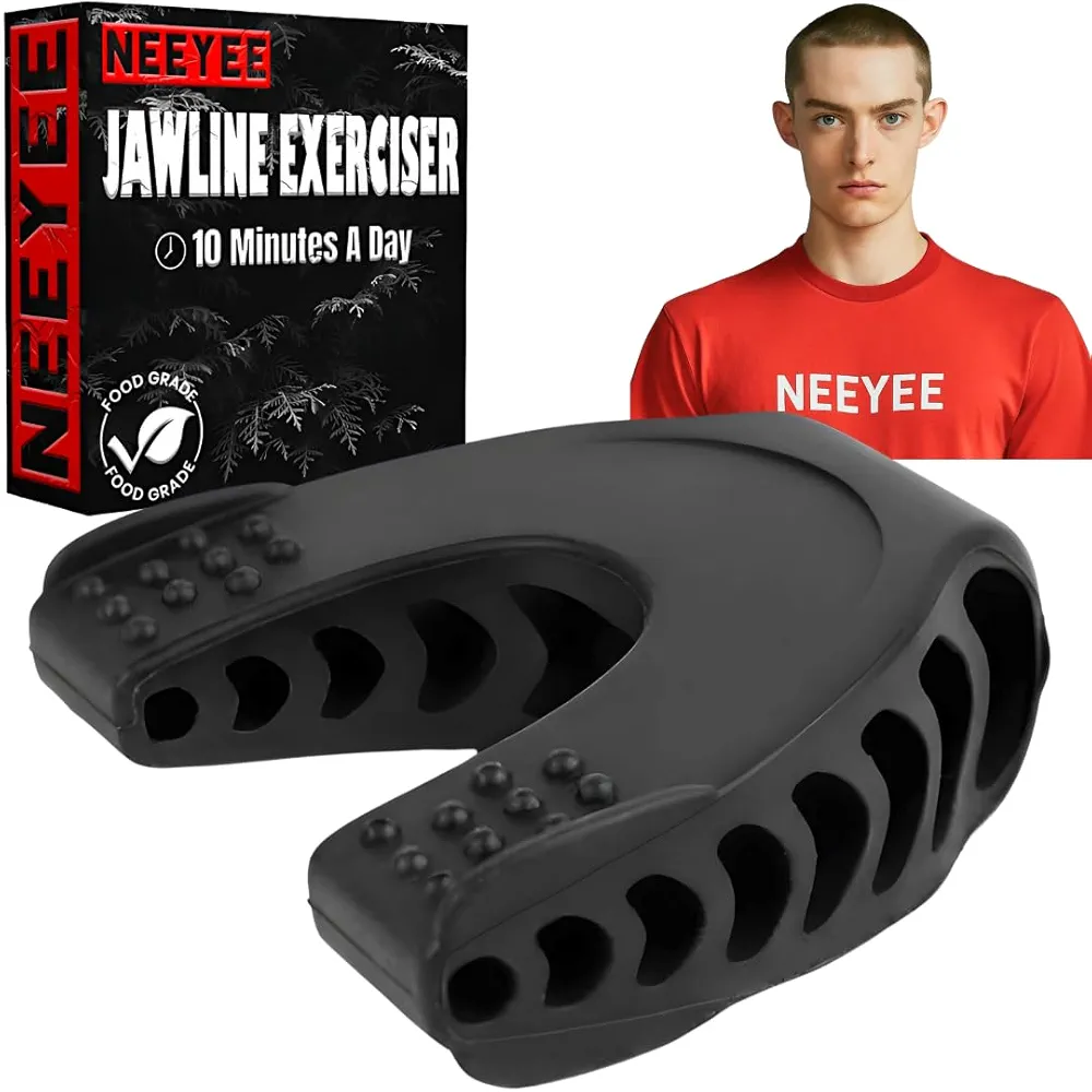 Jawline Exerciser - Jaw Exerciser for Men & Women - Jaw Strengthener, Facial Trainer, Jaw Toner, Jawline Shaper, Jaw Trainer (Advanced Black 60LB)