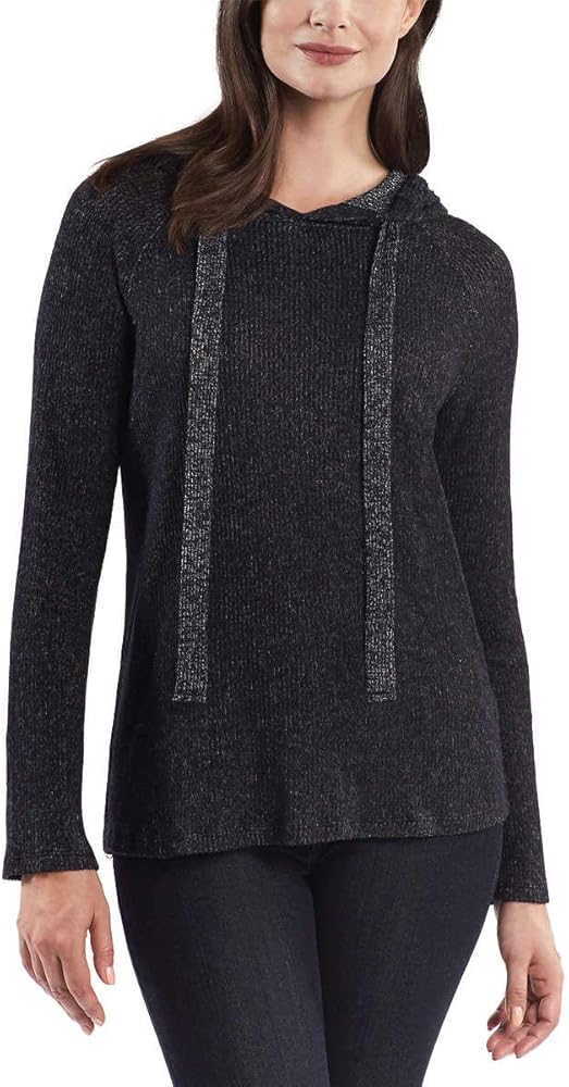 Kenneth Cole New York Women's Hooded Pull Over Tunic Sweater