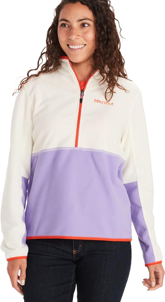 MARMOT Women's Rocklin 1/2 Zip Jacket - Classic, Warm, Lightweight 100-Weight Fleece Layer