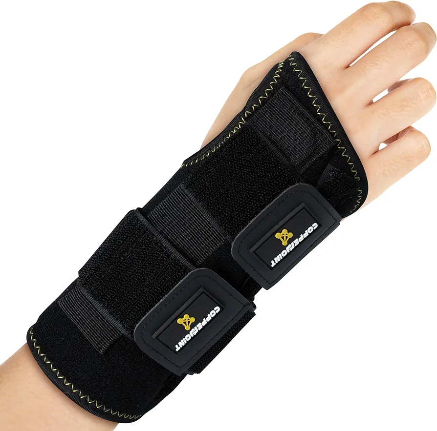 CopperJoint Wrist Brace for Carpal Tunnel - Wrist Support & Hand Brace for Sprains, Injuries, Post-Op Care - Tendonitis Wrist Brace - Copper Infused for Faster Healing & Support - Right