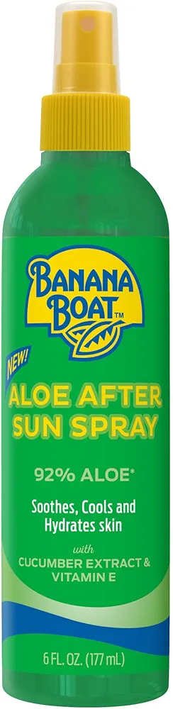 Banana Boat Aloe After Sun Spray, 6oz | Aloe Vera Spray with Cucumber Extract and Vitamin E, After Sun Care, After Sun Aloe, Aloe Spray for Sunburn Relief, 6oz