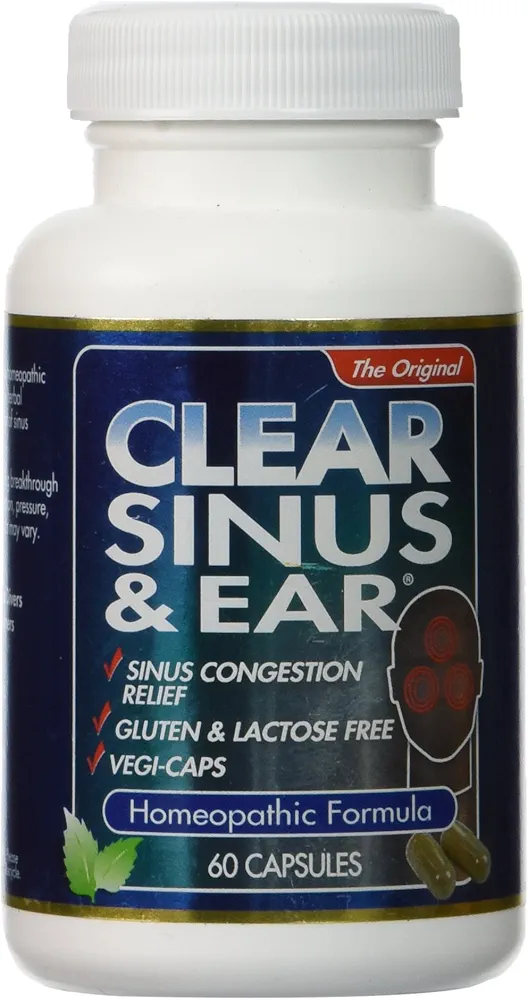 Clear Products Homeopathic Formula, Sinus and Ear, 60 Count