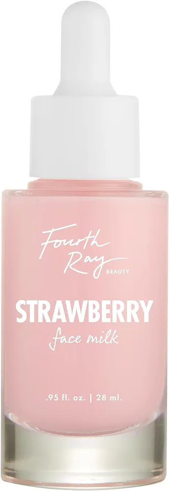 ColourPop Fourth Ray Beauty Strawberry Face Milk - Moisturizing Face Serum Infused with Strawberry Seed Oil, Marshmallow & Lotus Flower - Conditions Skin for a Healthier-Looking Complexion (1.0 oz)