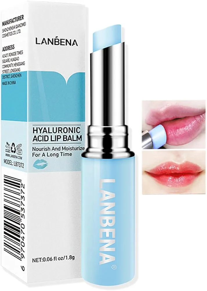 LANBENA Hyaluronic Acid Lip Balm Moisturizing Lips Long-Lasting Protection Nourishing Lip Care (1.8g / 0.06 fl oz)