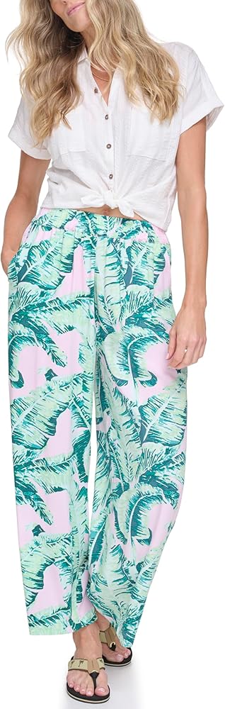 Margaritaville Women's Island Reserve Palm Print Pants