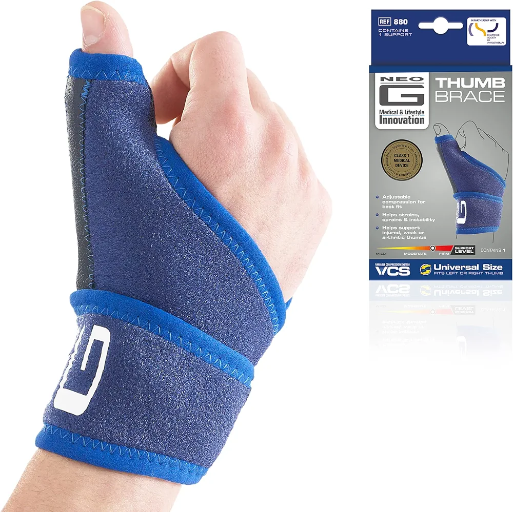 Neo-G Thumb Brace - Thumb Stabilizer Brace for Left or Right Hand - for Thumb Tendonitis, Arthritis, Injuries - Adjustable Compression - Class 1 Medical Device