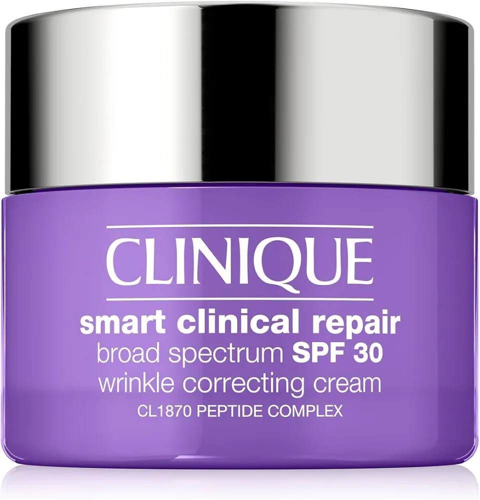 Clinique Smart Clinical Repair Broad Spectrum SPF 30 Wrinkle Correcting Cream with Peptides, Hyaluronic Acid + Glycerin | Protecting + Repairing