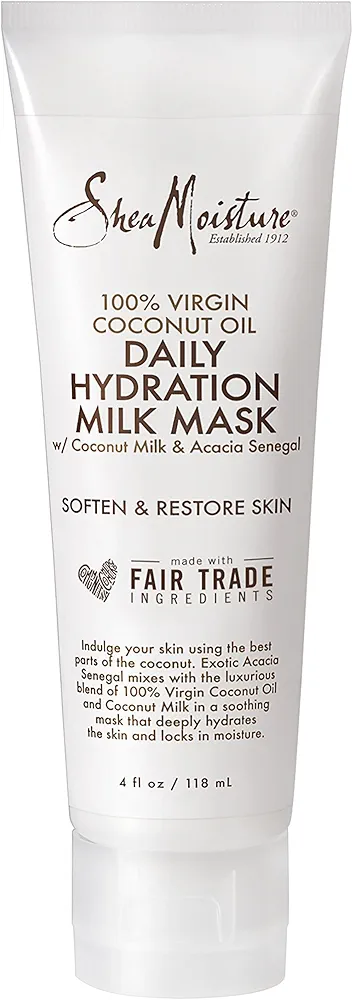 SheaMoisture 100% Virgin Coconut Oil Daily Hydration Milk Mask, 4 Ounce