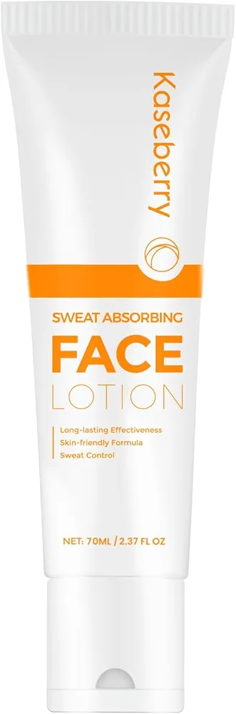 Kaseberry Face Antiperspirant Sweat Absorbing Lotion: Anti Sweat for Face, Forehead and Scalp and Oily Face Control, Skin-friendly Formula with Aloe Barbadensis and Jojoba Esters, 2.37 Fl OZ