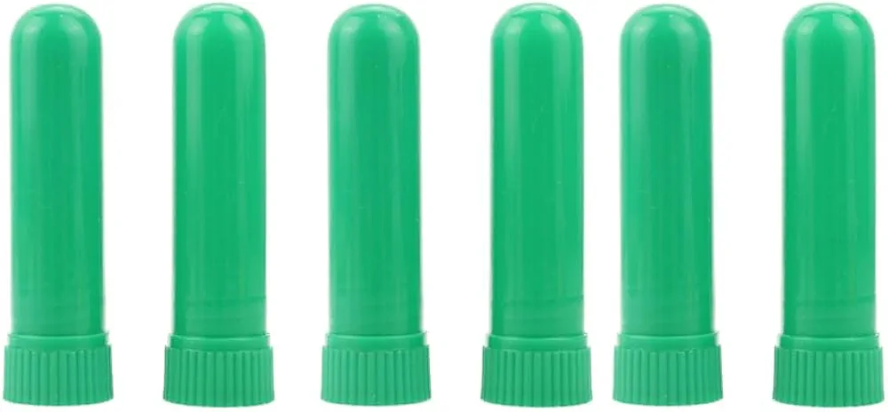 Essential Oil Nasal Inhaler Tubes Refillable Empty Plastic Nasal Inhaler Tubes for DIY, 50Pcs, Green