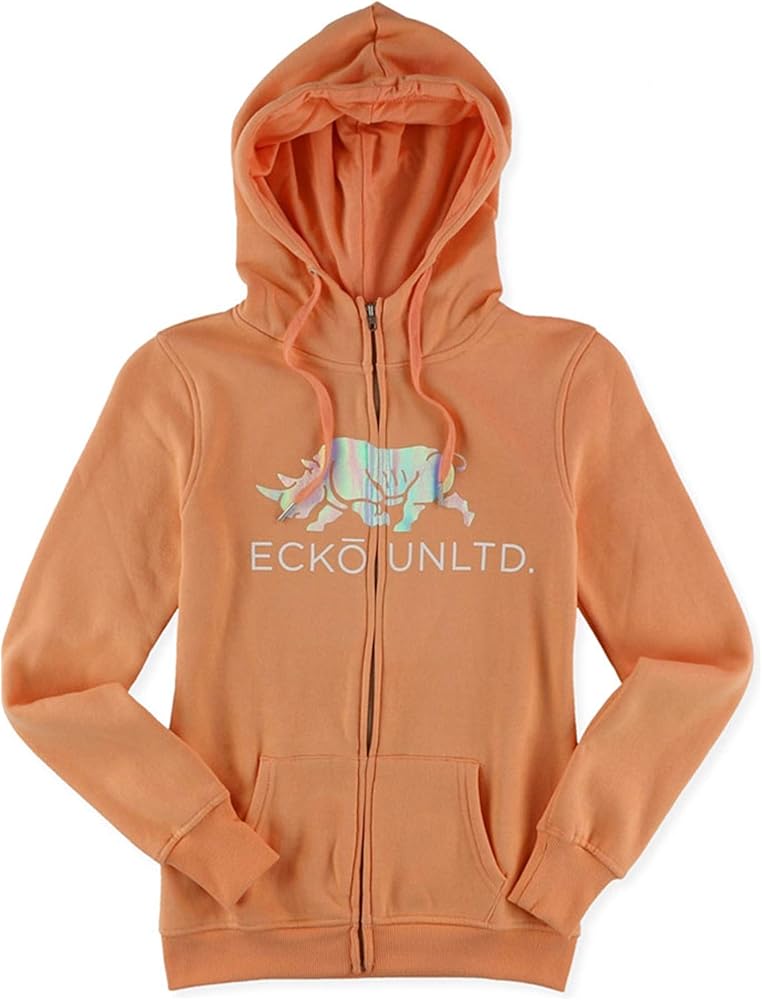 Ecko Unltd. Womens Worldwide Rhino Zip Up Hoodie Sweatshirt