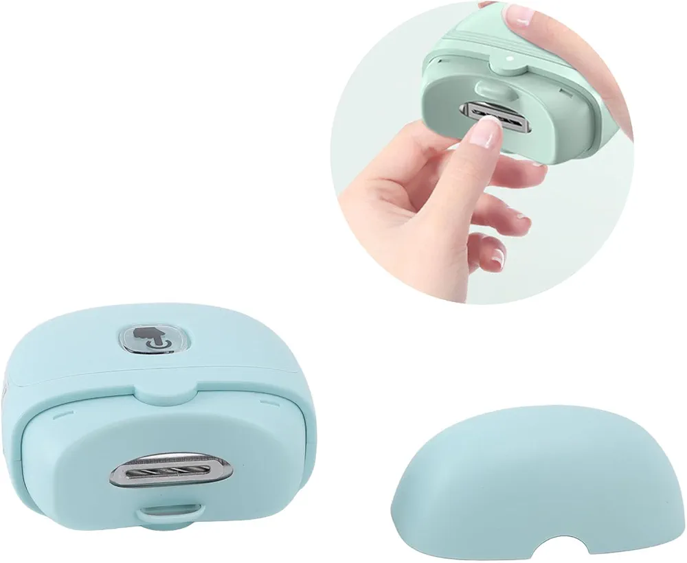 Electric Safety Fingernail Cutter, Electric Baby Nail Clipper, Automatic Nail Clipper for New Born Babies Infant Toddlers Kids Seniors Children