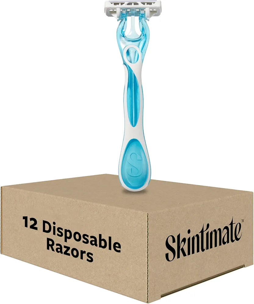 Skintimate Coconut Delight Disposable Razors for Women, 12 Count