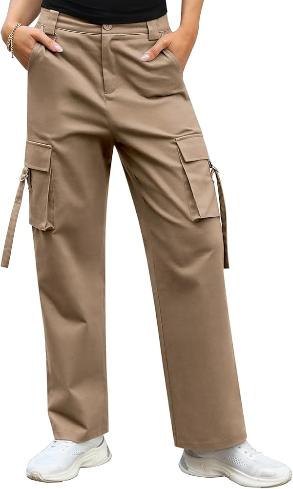 Cargo Pants Women Y2K Clothes Sweatpants High Waisted Casual Pants Wide Leg Pants Hiking Pants Women with Pockets