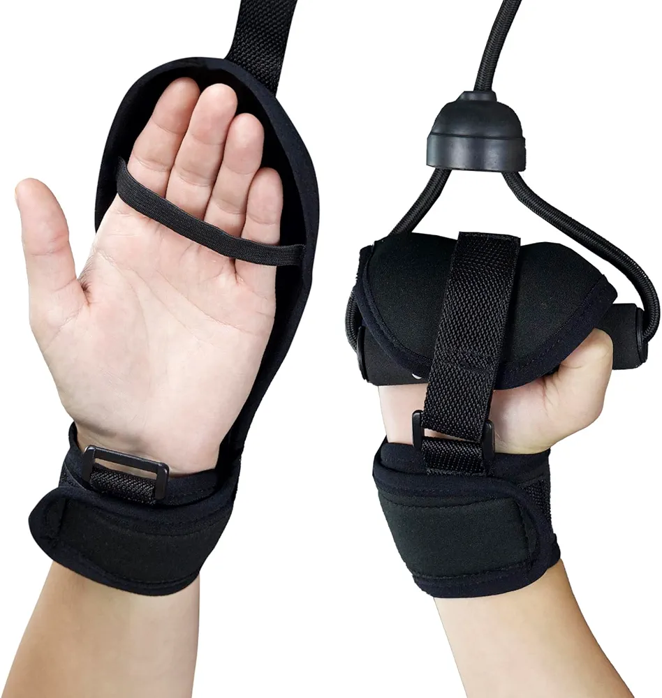 Vive Finger Splint Brace - Stroke Rehabilitation Glove for Elderly Patients - Hand Therapy Recovery Equipment - Physical Aid for Active Grip Support & Stability for Hemiplegia, Quadriplegic, Paralysis