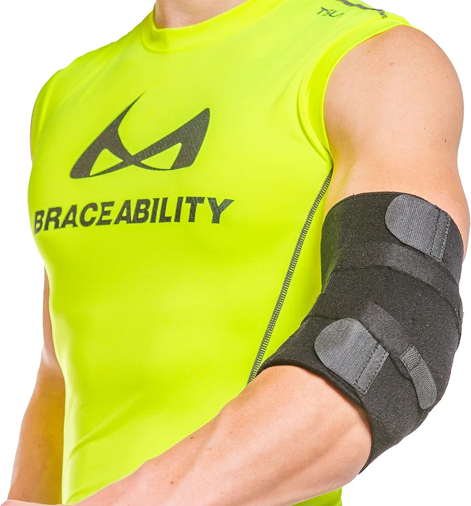 BraceAbility Cubital Tunnel Syndrome Brace - Ulnar Nerve Padded Elbow Splint for Sleeping and Daytime Support for Radial Neuropathy and Nerve Entrapment Treatment Pain-Relief and Recovery (Universal)