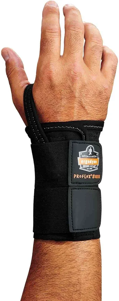 Ergodyne - 70026 ProFlex 4010 Double-Strap Right Wrist Support, Black, Large