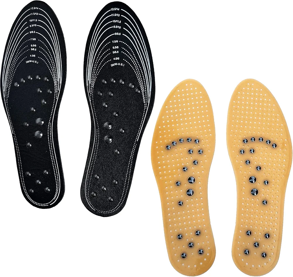 Carespot Acupressure Magnetic Massage Insoles for Men/Women, Foot Massager Shoe-pad Foot Therapy Reflexology Pain Relief Shoe Inserts