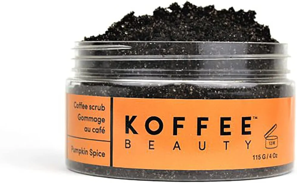 Pumpkin Spice Coffee Scrub - Exfoliating Body And Face Scrub - Polish, Smooth Skin With Ease - Invigorate Senses With Festive Fragrance Formula - For Naturally Radiant Skin - 4 Oz