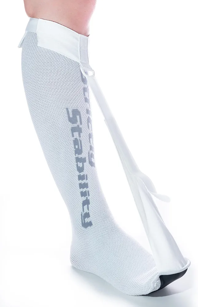 White Strap Sock for Plantar Fasciitis, Achilles Tendonitis, Tight Calves (1 Large)