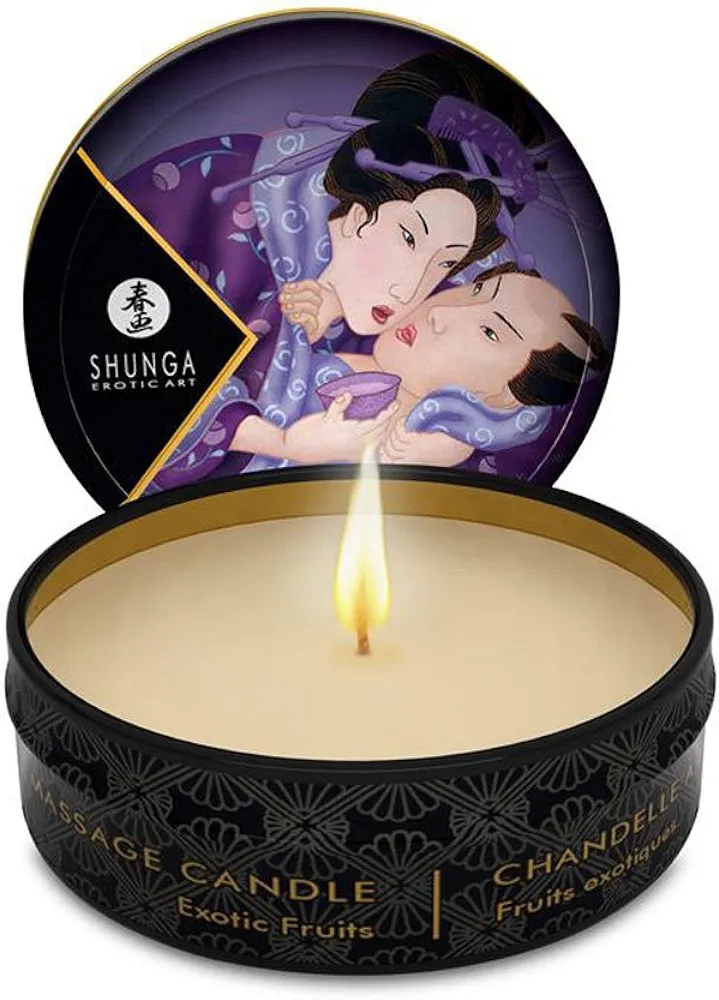 Shunga Massage Candle, Exotic Fruits, 1 Ounce