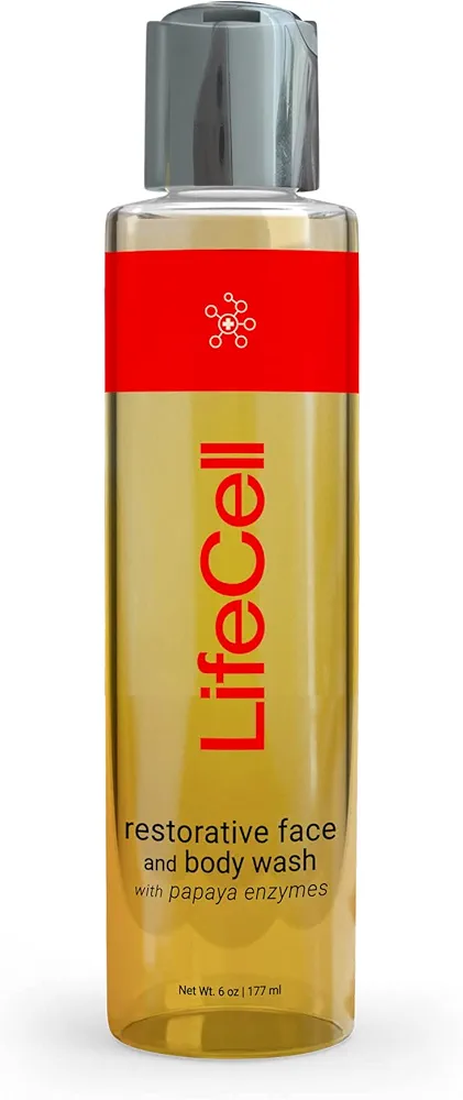 LifeCell Papaya Restorative Anti Aging Face and Body Wash 6oz