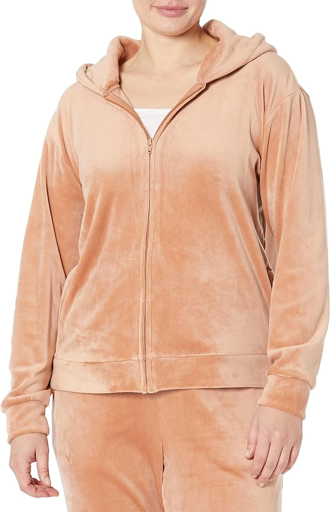 Amazon Essentials Women's Slim Fit Velour Hoodie (Previously Amazon Aware)