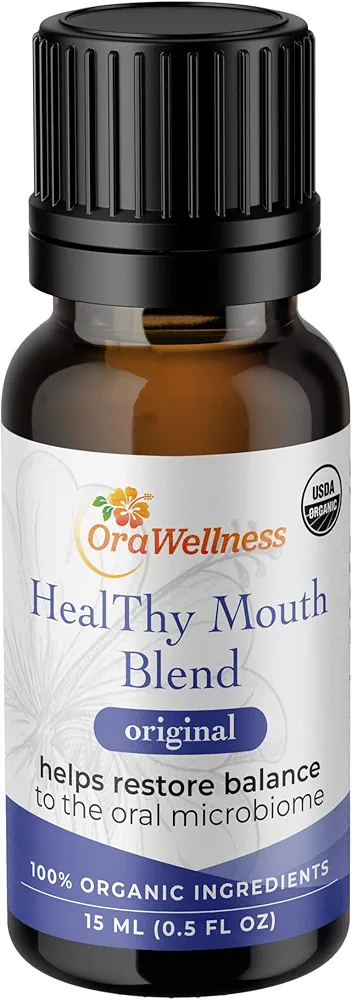 OraWellness Healthy Mouth Blend Organic Toothpaste & Mouthwash Alternative Tooth Oil, Natural Mouth Rinse for Healthy Teeth & Gums for Women, Men and Kids, Pack of 1