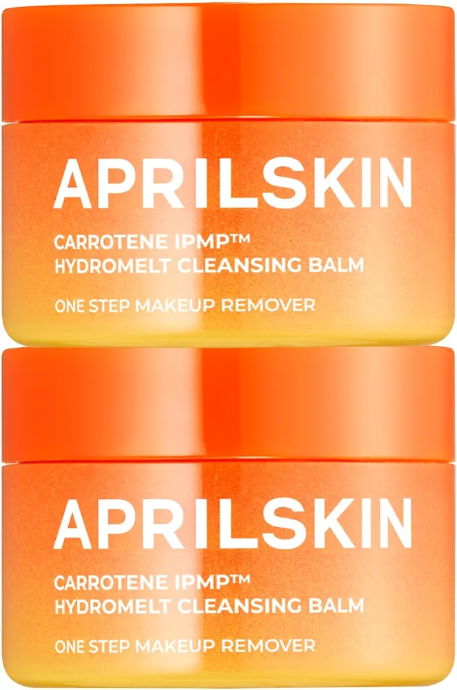 Aprilskin Carrotene IPMP Hydromelt Double Cleansing Makeup Remover Oil Balm Mini Size | Vegan | Blackheads Remover | Makeup Cleanser | Korean Skin Care | Kbeauty | Travel Size, 2 Packs