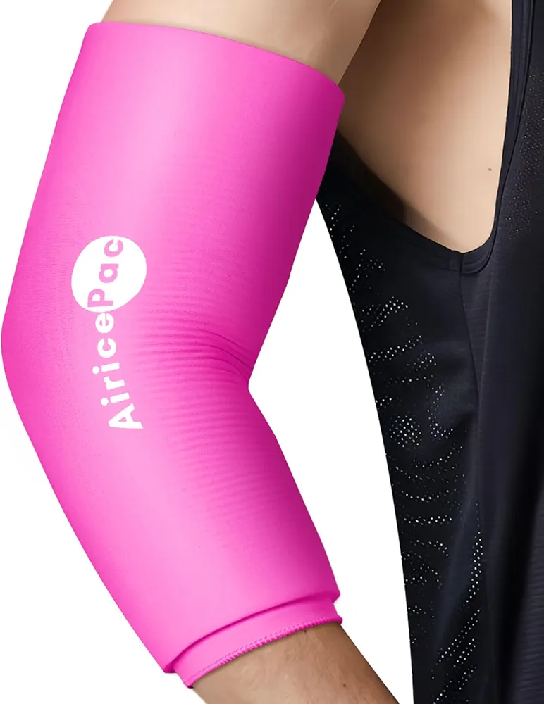 Elbow Ice Pack for Tendonitis and Ice Pack Wrap Sleeve for Tennis Elbow & Golfers Arm Ice Pack for Injuries Reusable Calf Cold Compression for Pain Relief Pink