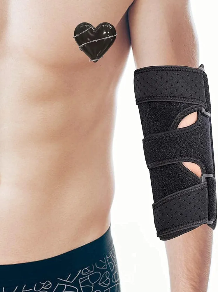 Elbow Brace,Ulnar Nerve Entrapment Brace, Elbow Immobilizer Brace,with 2 Removable Metal Splints,Elbow Brace for Tendonitis and Tennis Elbow Fit Women & Men