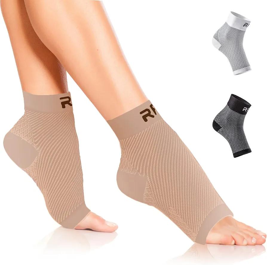 Plantar Fasciitis Compression Socks | Foot & Ankle Brace for Women & Men | Toeless Ankle Compression Sleeve for Ankle Support, Plantar Fasciitis, Night Splint, Arch & Achilles Tendonitis Relief