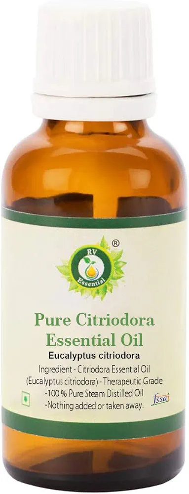 Citriodora Essential Oil | Eucalyptus Citriodora | Citriodora Oil | Eucalyptus Citriodora Oil | 100% Pure Natural | Steam Distilled | Therapeutic Grade | 30ml | 1.01oz by R V Essential