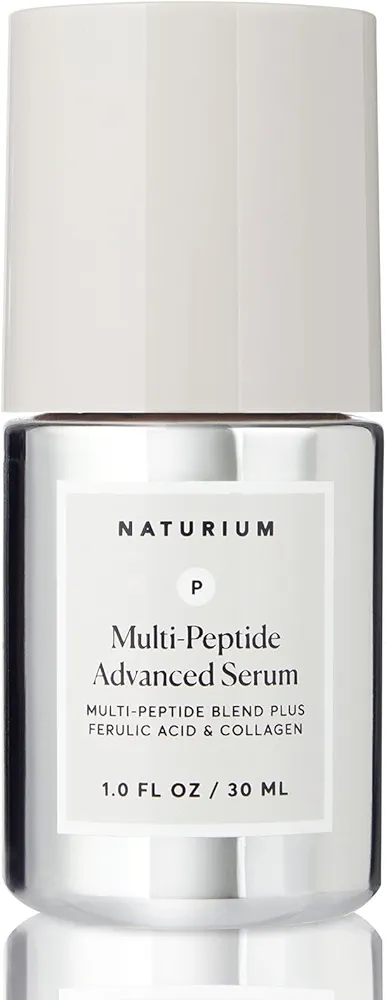 Naturium Multi-Peptide Advanced Serum, Firming & Smoothing Face Serum for Fine Lines & Wrinkles with Advanced Multi-Peptide Blend, 1 oz