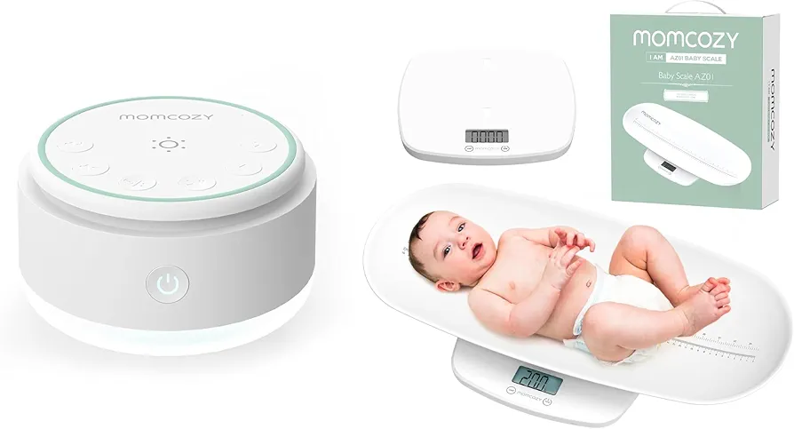 Momcozy Portable Sound Machine + Baby Scale for Infant & Pet & Adult