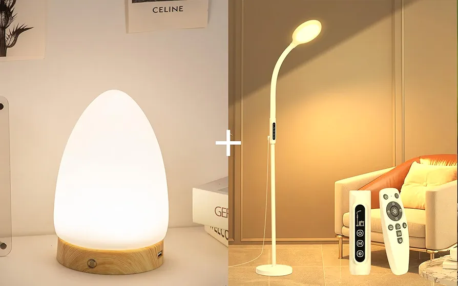 Aoife Sun Light Therapy Floor and Desk Lamp Day Lights UV-Free Sunlight Lamp Full Spectrum Happy Therapy Lamp