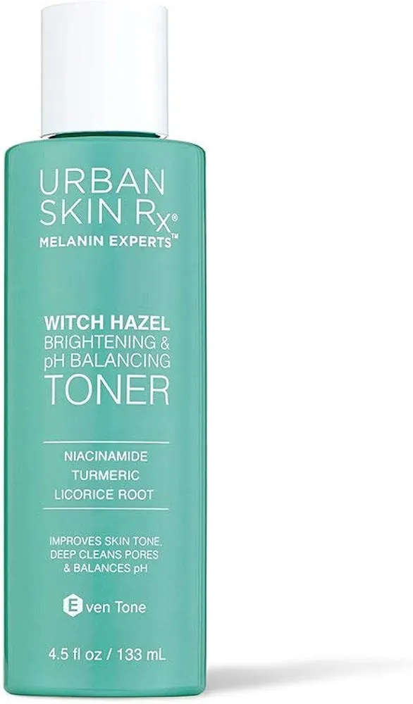 Witch Hazel Brightening & pH Balancing Toner, USRx®, Clarifies Pores, Improves The Appearance of Uneven Skin Tone, Formulated with Antioxidants, Niacinamide and Alpha Hydroxy Acids, 4.5 Fl Oz