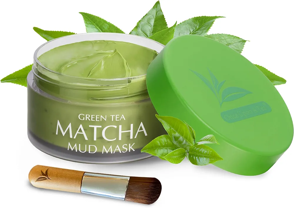 Green Tea Matcha Facial Mud Mask, Removes Blackheads, Reduces Wrinkles, Nourishing, Moisturizing, Improves Overall Complexion, Best Antioxidant, Younger Looking Skin, All Skin Face Types