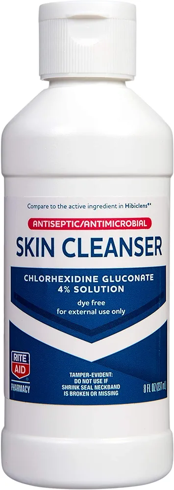 Rite Aid First Aid Antiseptic Skin Cleanser, 8 fl oz | Antiseptic Antimicrobial Wash | Antibacterial Soap | Wound Care Products